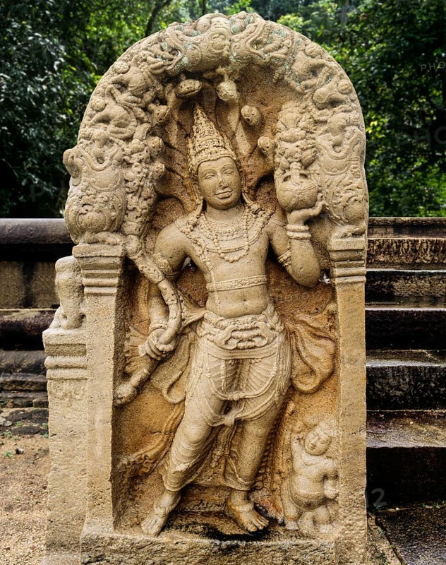 Stone guardian in front of Ratna Prasada or Jewel Palace