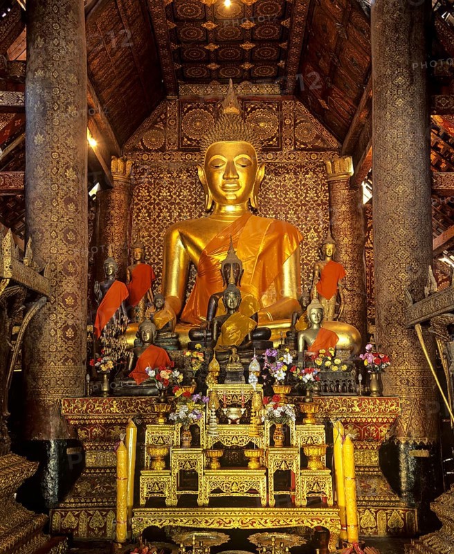 Buddha statue in Wat Xieng Tong or Vat Xienthong