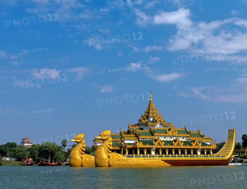Karaweik ship restaurant on Lake Kandawgyi