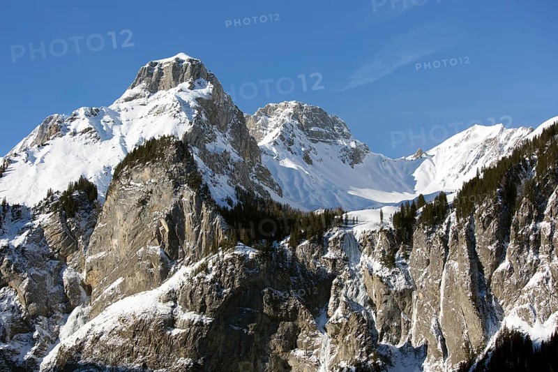 Peaks of Chlyne Lohner and Lohner mountains