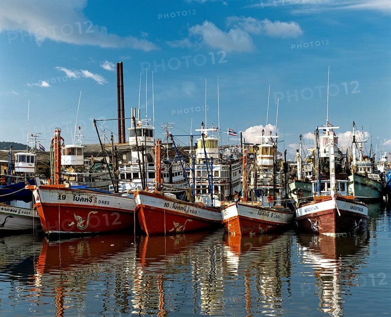 Fishing boats in the harbor of Phuket Town