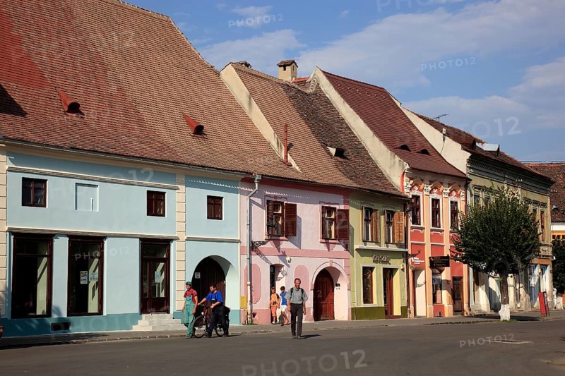 Colourful row of houses