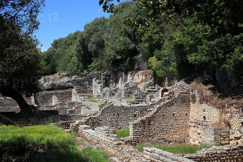 Treasury of the Sanctuary of Asclepius in the ruins of the ancient city of Butrint
