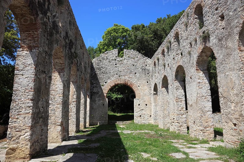 Early Christian-Byzantine basilica in the ruins of the ancient city of Butrint