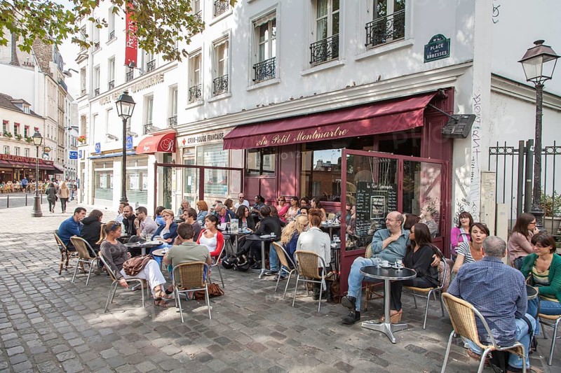 Cafe Au Petit Montmartre on Place des Abbesses square