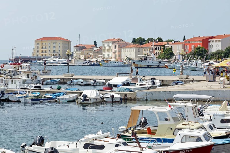 Boats in the harbour of Porec