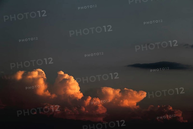 Atmospheric clouds in the evening