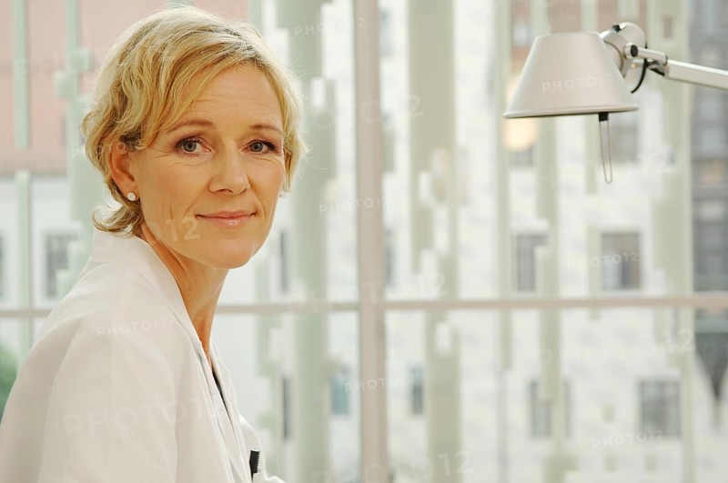 Female doctor in a white coat