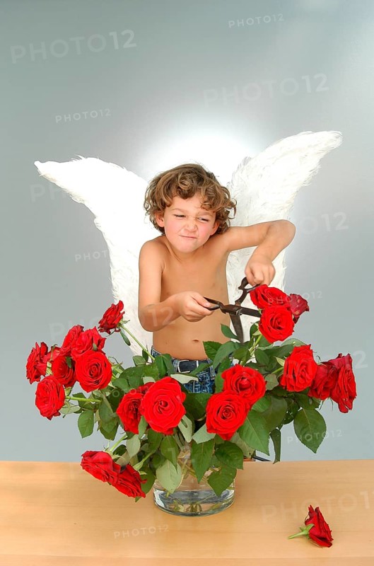 Boy with angel wings