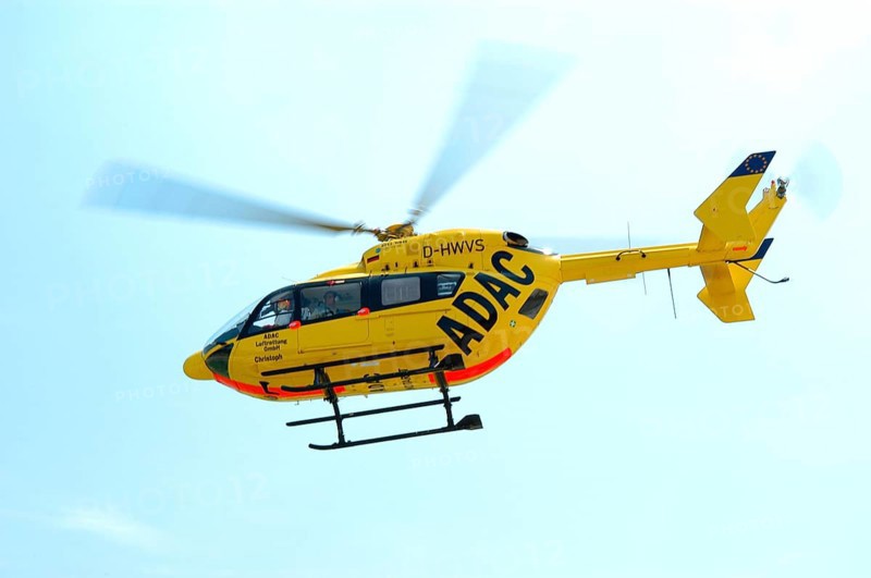 ADAC helicopter in flight