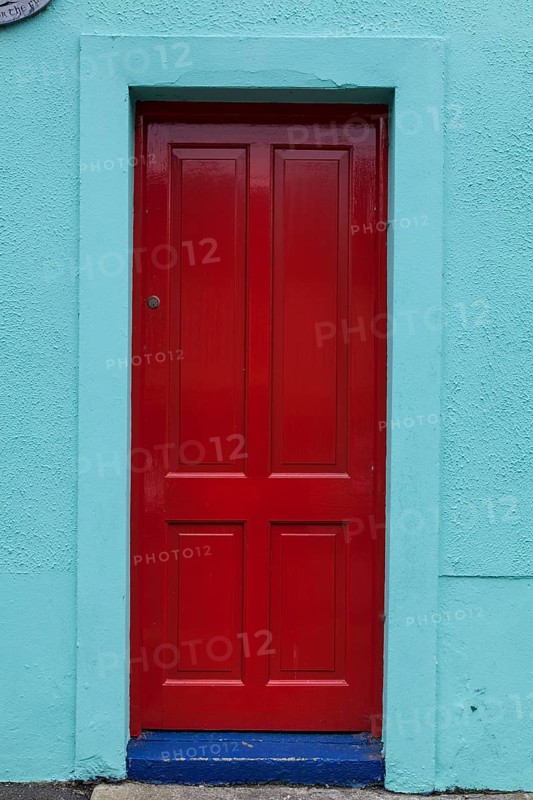 Red front door