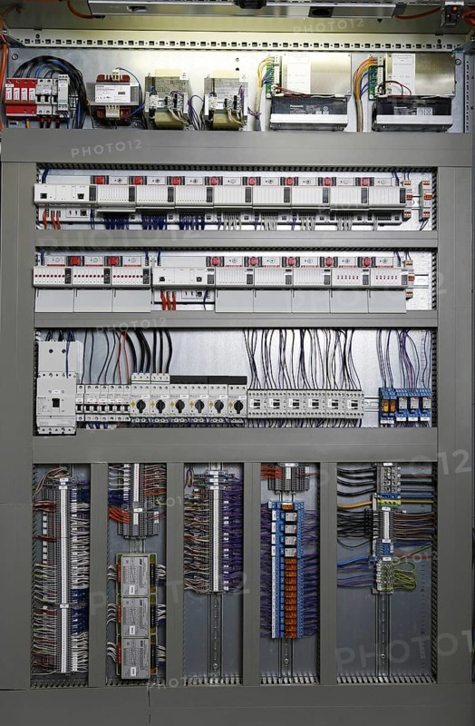 Control cabinet on the inside