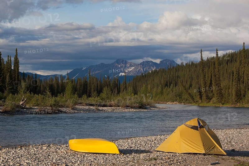camp on gravel bar