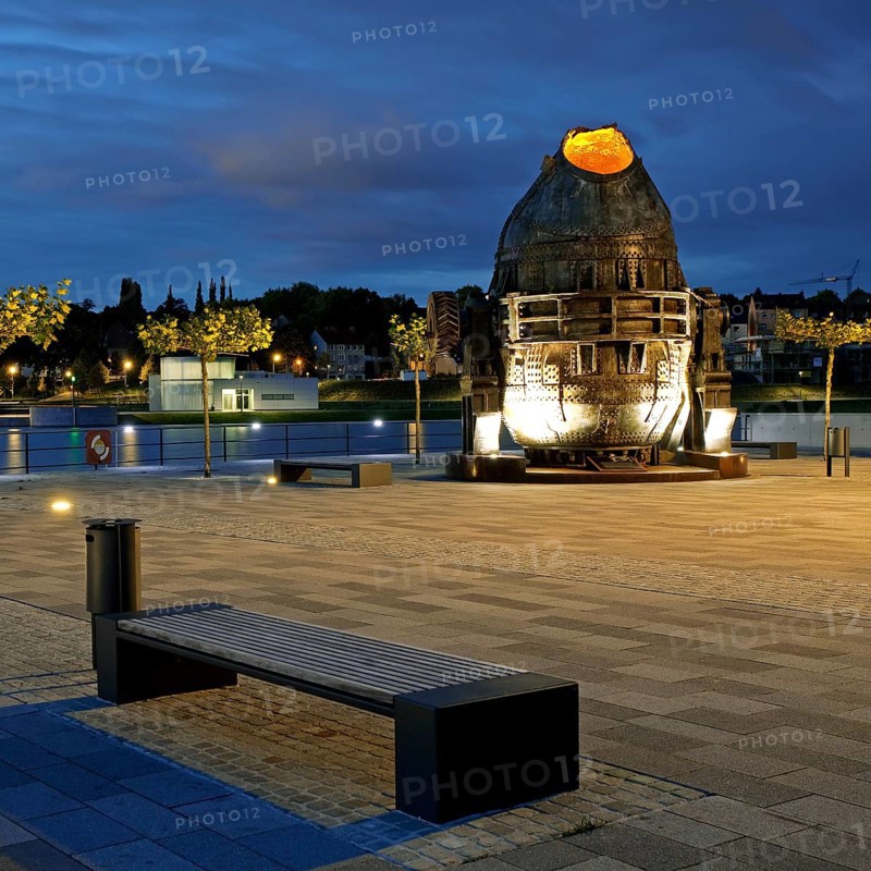 Illuminated Thomas Smelting Furnace on Kulturinsel