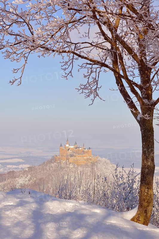 Burg Hohenzollern Castle in winter
