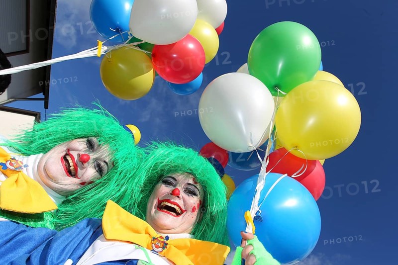 Clowns at a traditional carnival parade