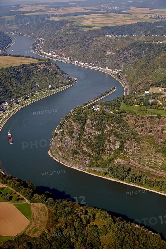 Lorelei rock on the river Rhine