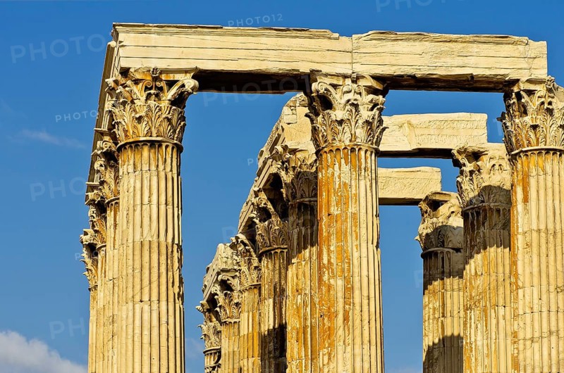 View of the columns of the Temple of Olympian Zeus