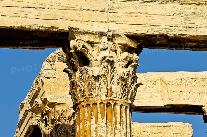 View of the columns of the Temple of Olympian Zeus