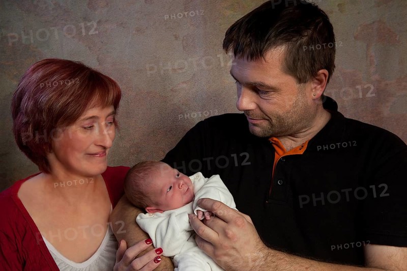 Family portrait with baby