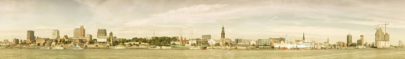 Panoramic view of the Landing Bridges or Landing Piers