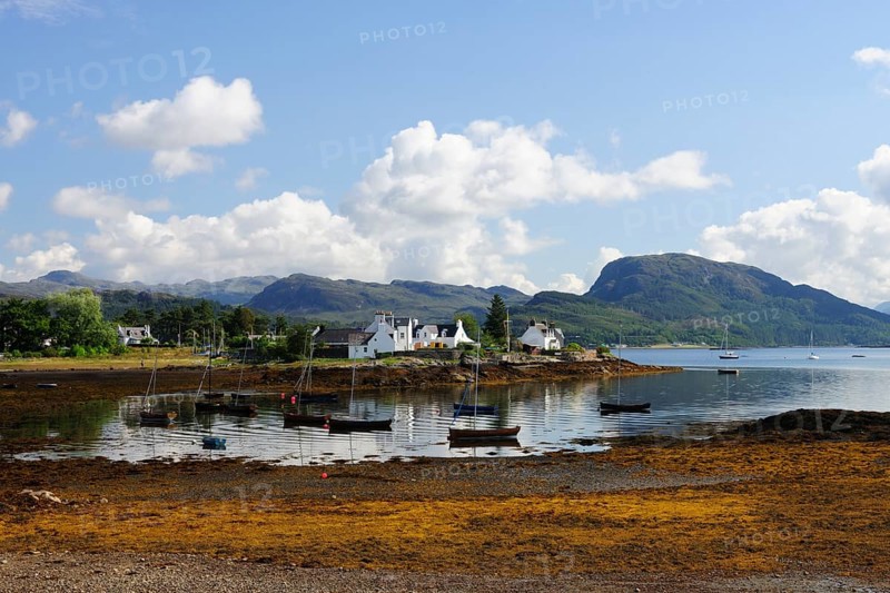 Fishing harbour at low tide