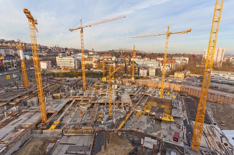 Construction site of MILANEO at Mailaender Platz Square