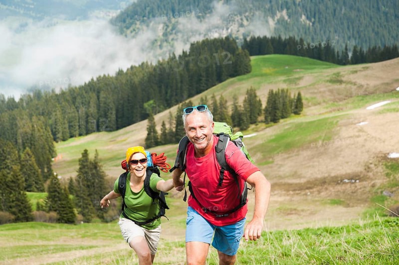 Couple hiking