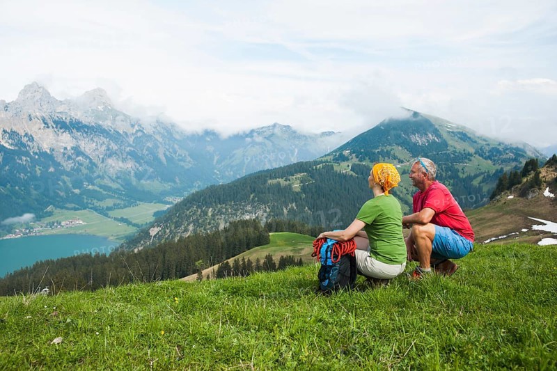 Couple enjoying the view of Lake Haldensee
