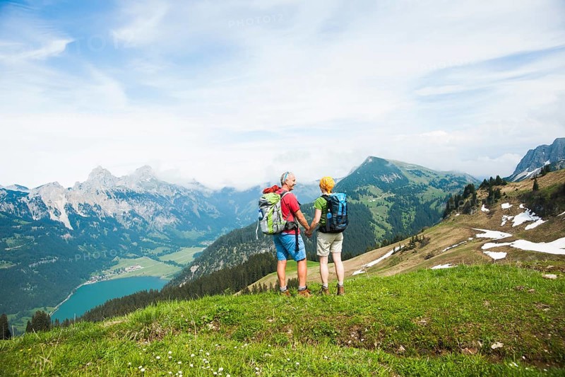 Couple enjoying the view of Lake Haldensee