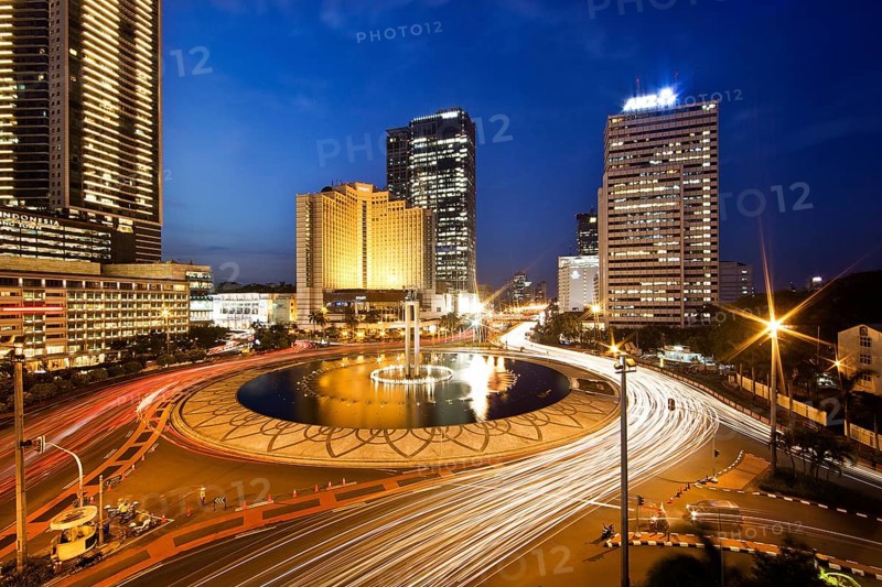 Skyline of Jakarta with the Grand Hyatt Jakarta Hotel