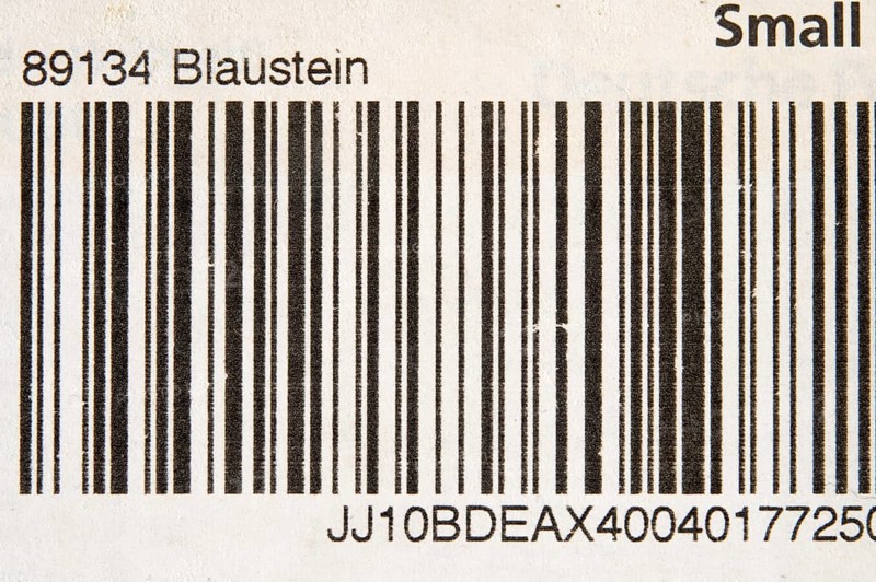 DHL parcel sticker with a bar code