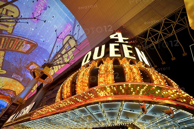 Neon dome of the Fremont Street Experience in old Las Vegas