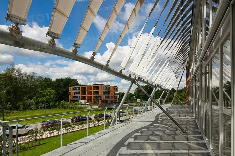 Textile membrane façade of the Soft House