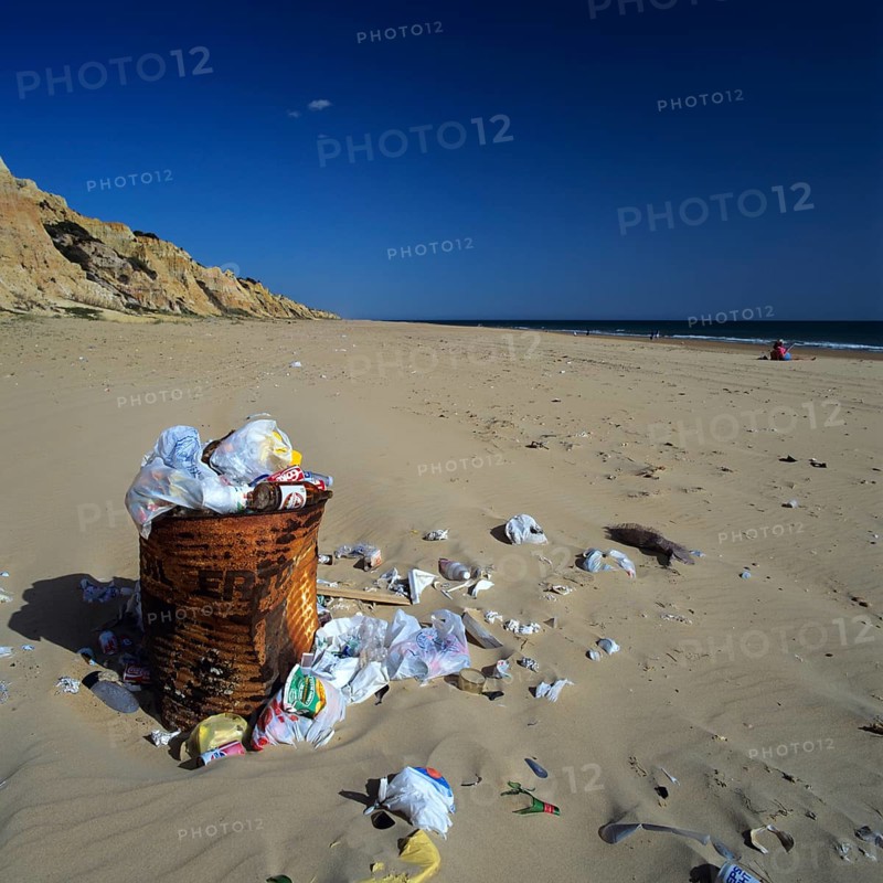 Pollution on the beach