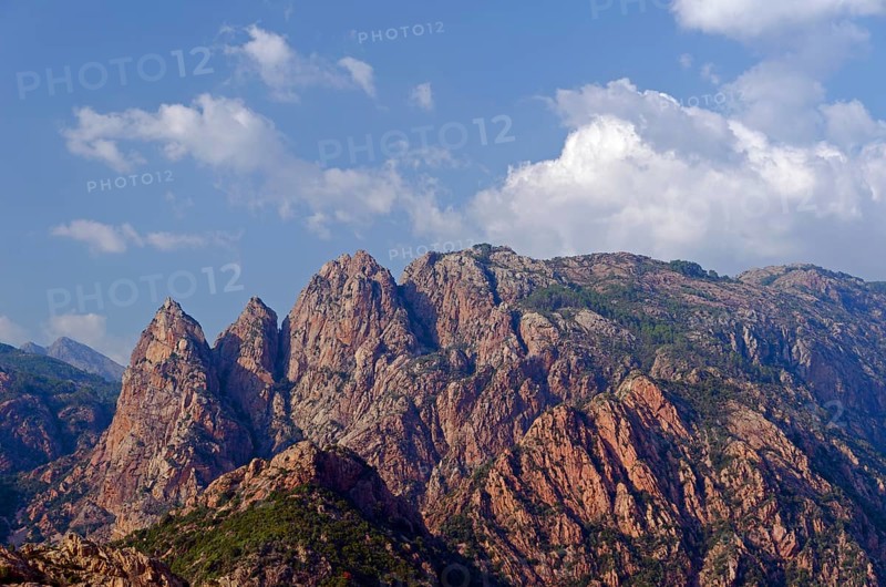 The typical peaks of the mountains in Corsica