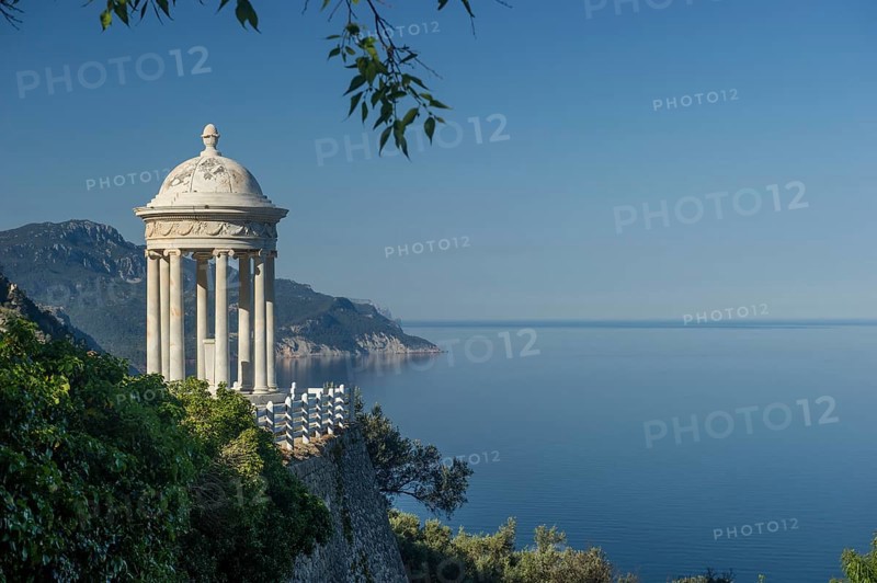 Park and pavilion on the coast