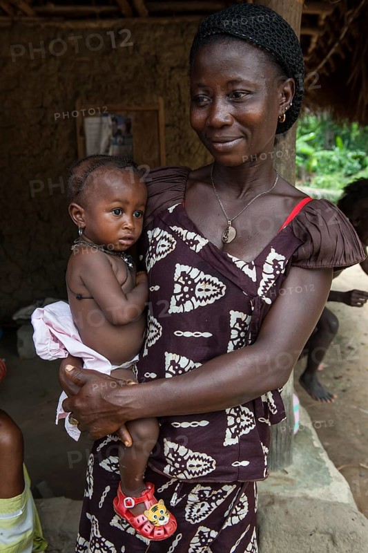 Mother holding a child