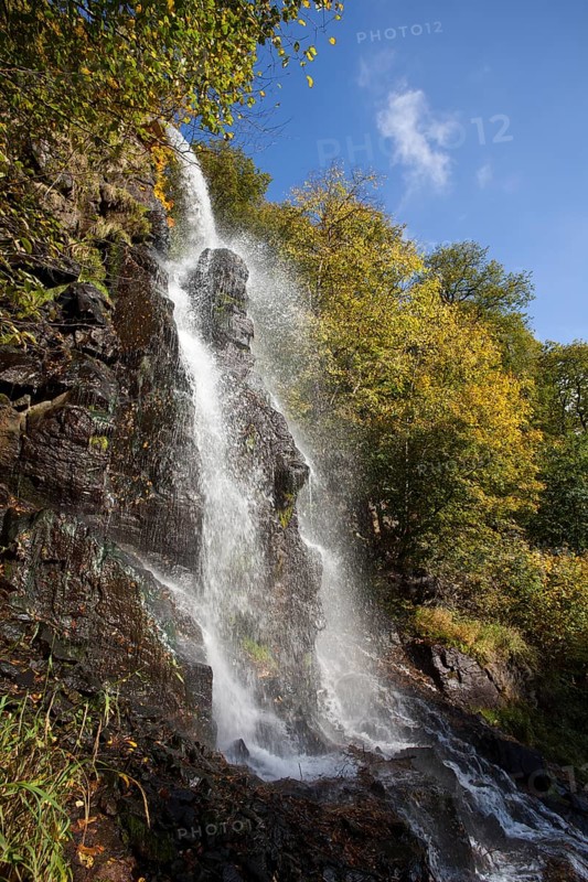 Trusetal waterfalls in autumn