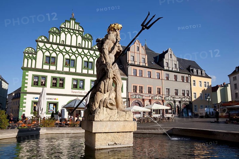 Neptune Fountain on Marktplatz square