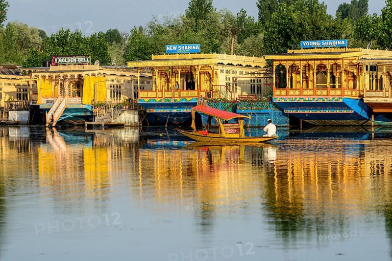 A shikara boat on Dal Lake