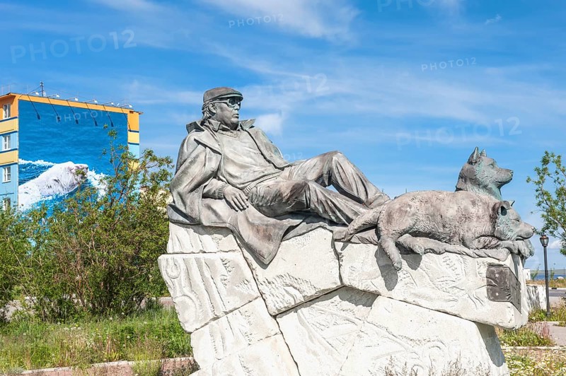 Man with two dogs