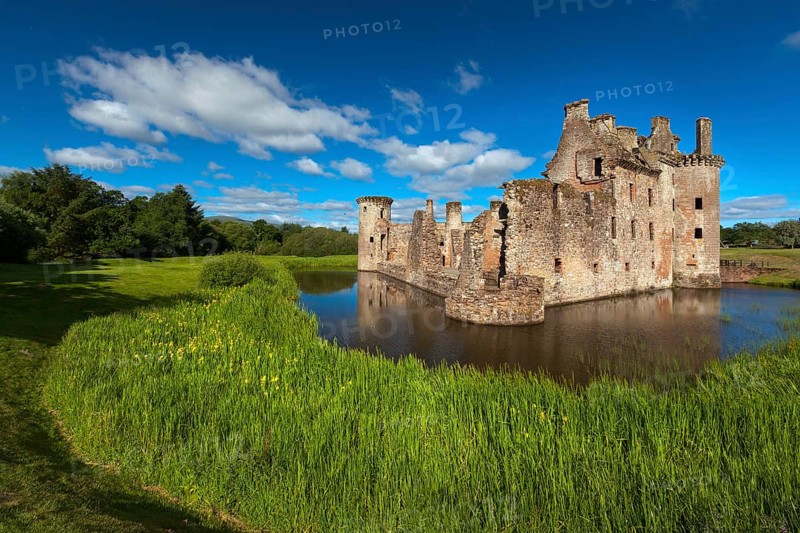 The ruins of Caerlaverock Castle