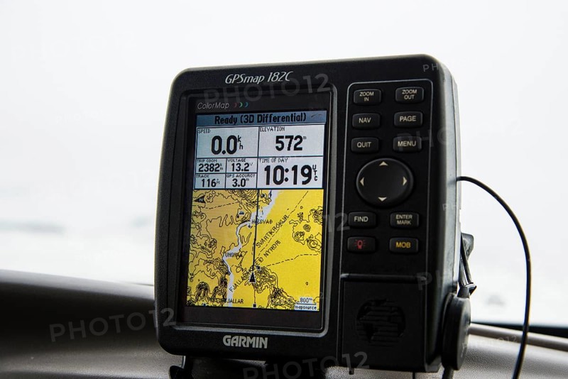 GPS device in a jeep