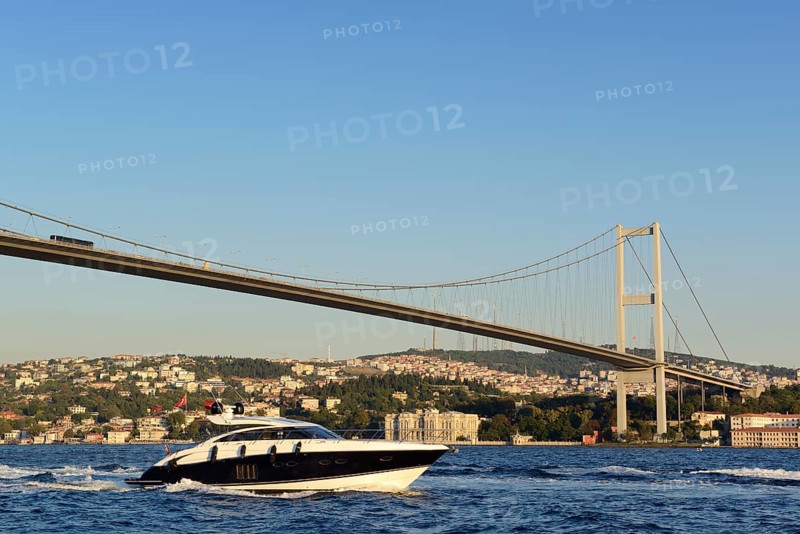 Motor yacht on the Bosphorus