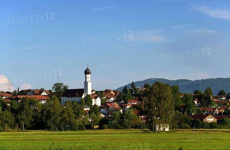 Townscape of Koenigsdorf with the Church of St. Lawrence