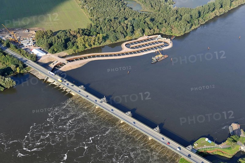 Fish ladder or fish facility on the Elbe River