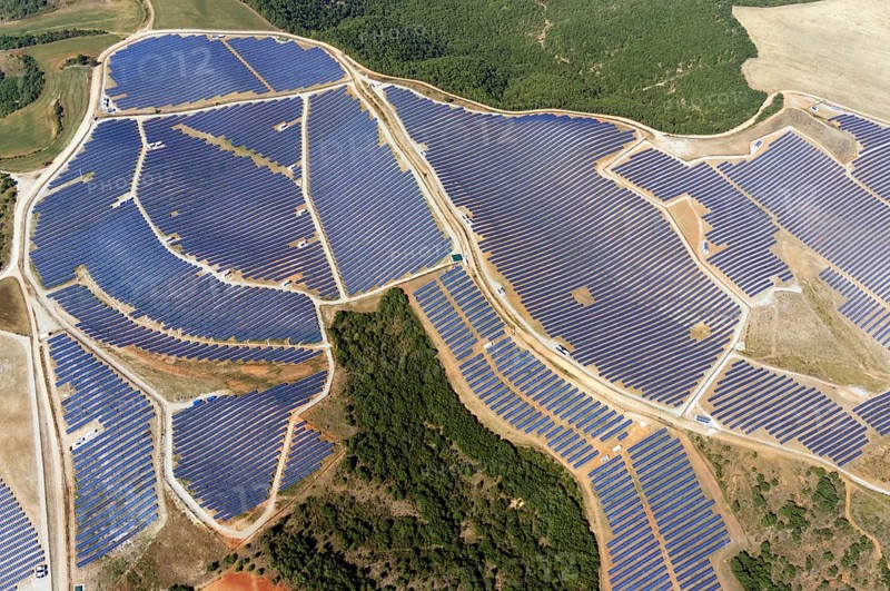 Photovoltaic system on the Plateau de Valensole