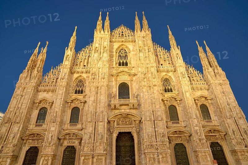 West facade of Milan Cathedral or Duomo di Santa Maria Nascente