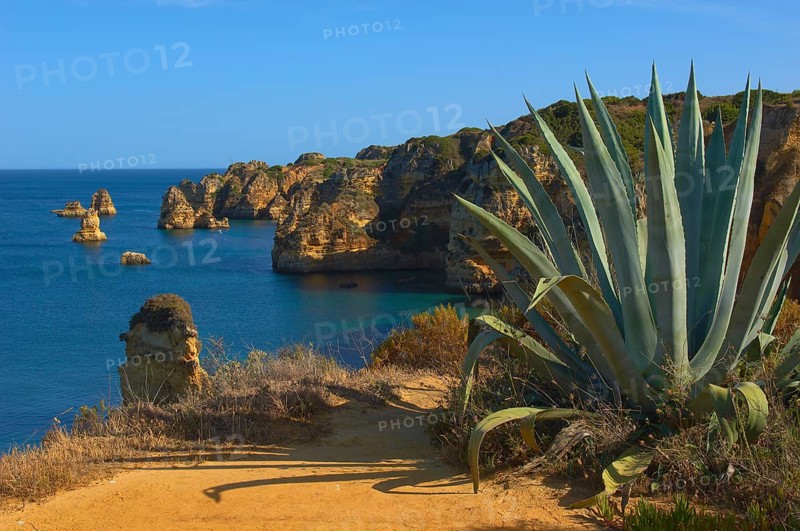 Cliffs at the Praia da Dona Ana beach